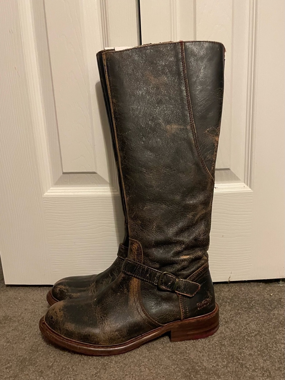 Bed stu tall black boot sz 9